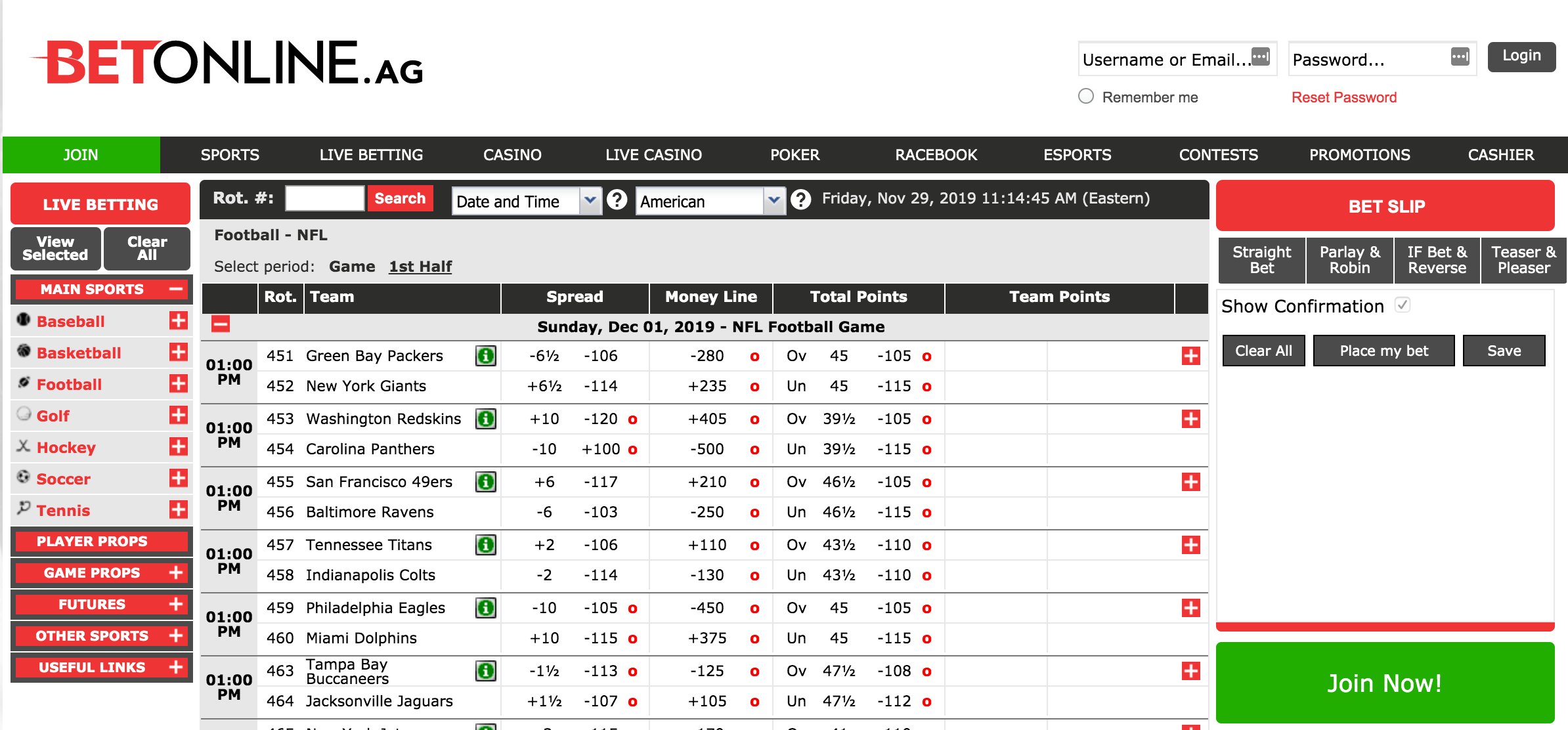 Betonline Sportsbook