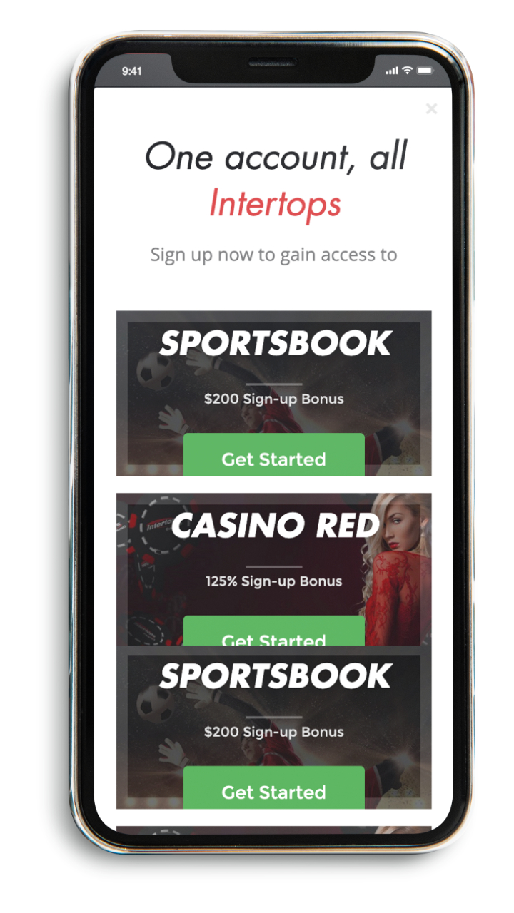 intertops bonuses screenshot